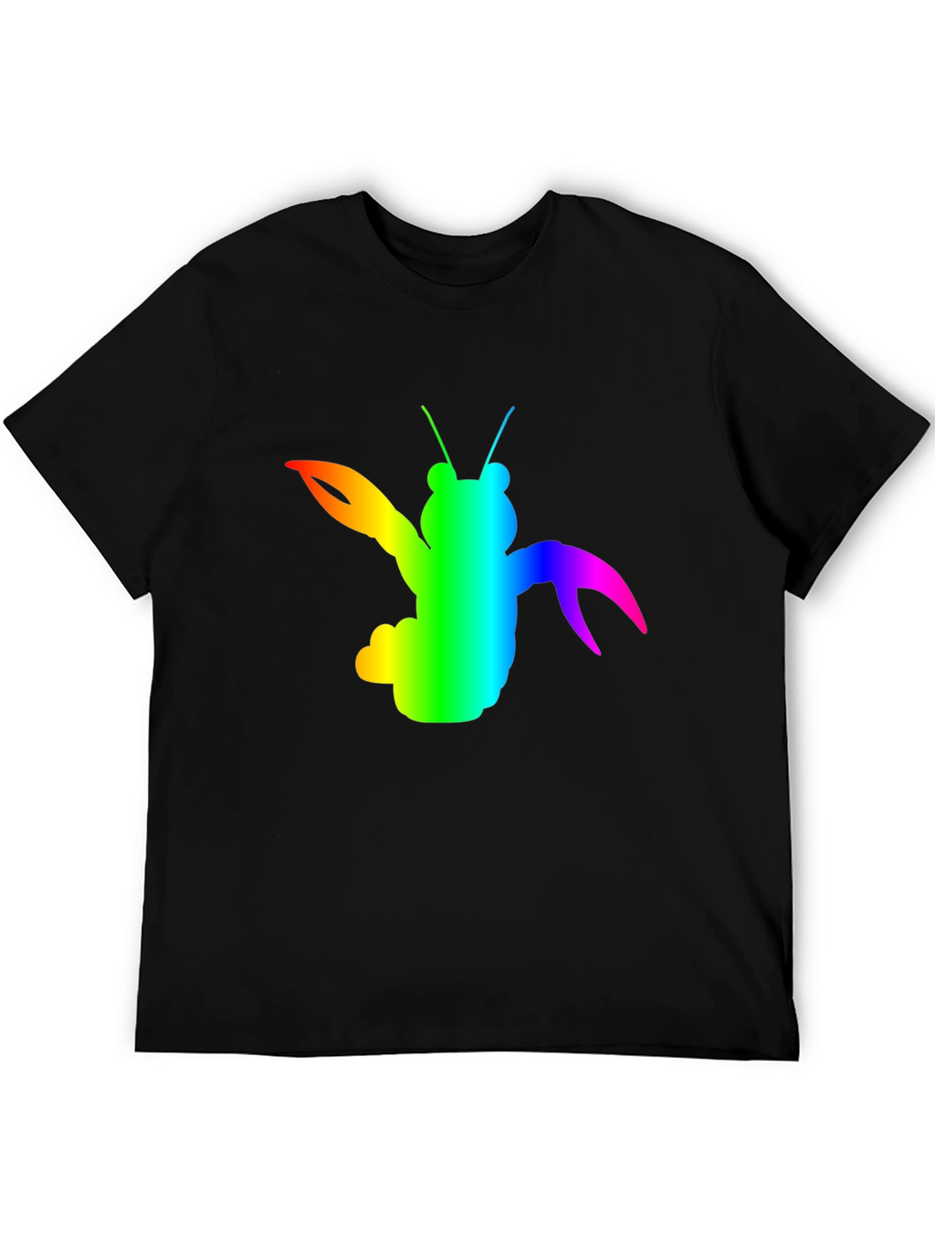Rainbow Lobster Graphic Tee - Black