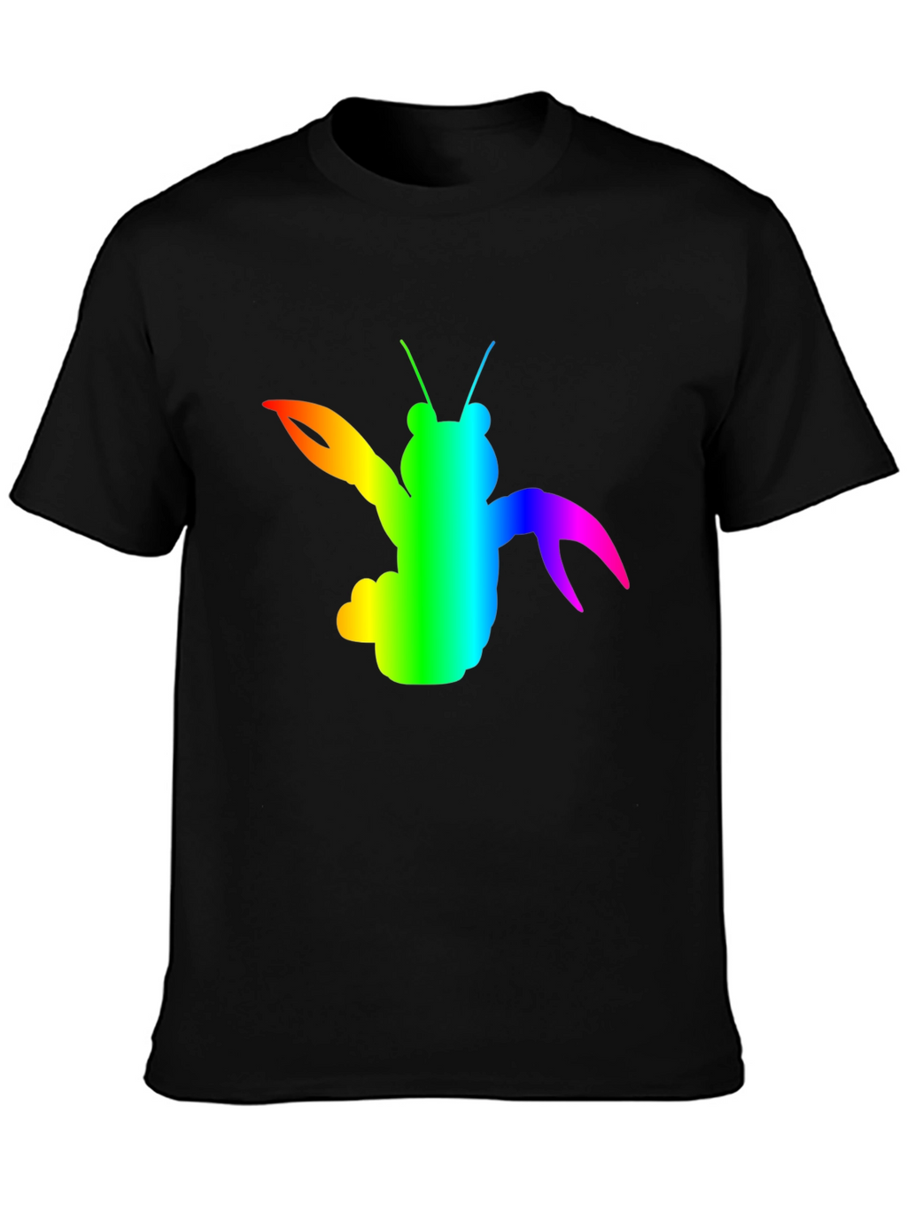 Rainbow Lobster Graphic Tee - Black