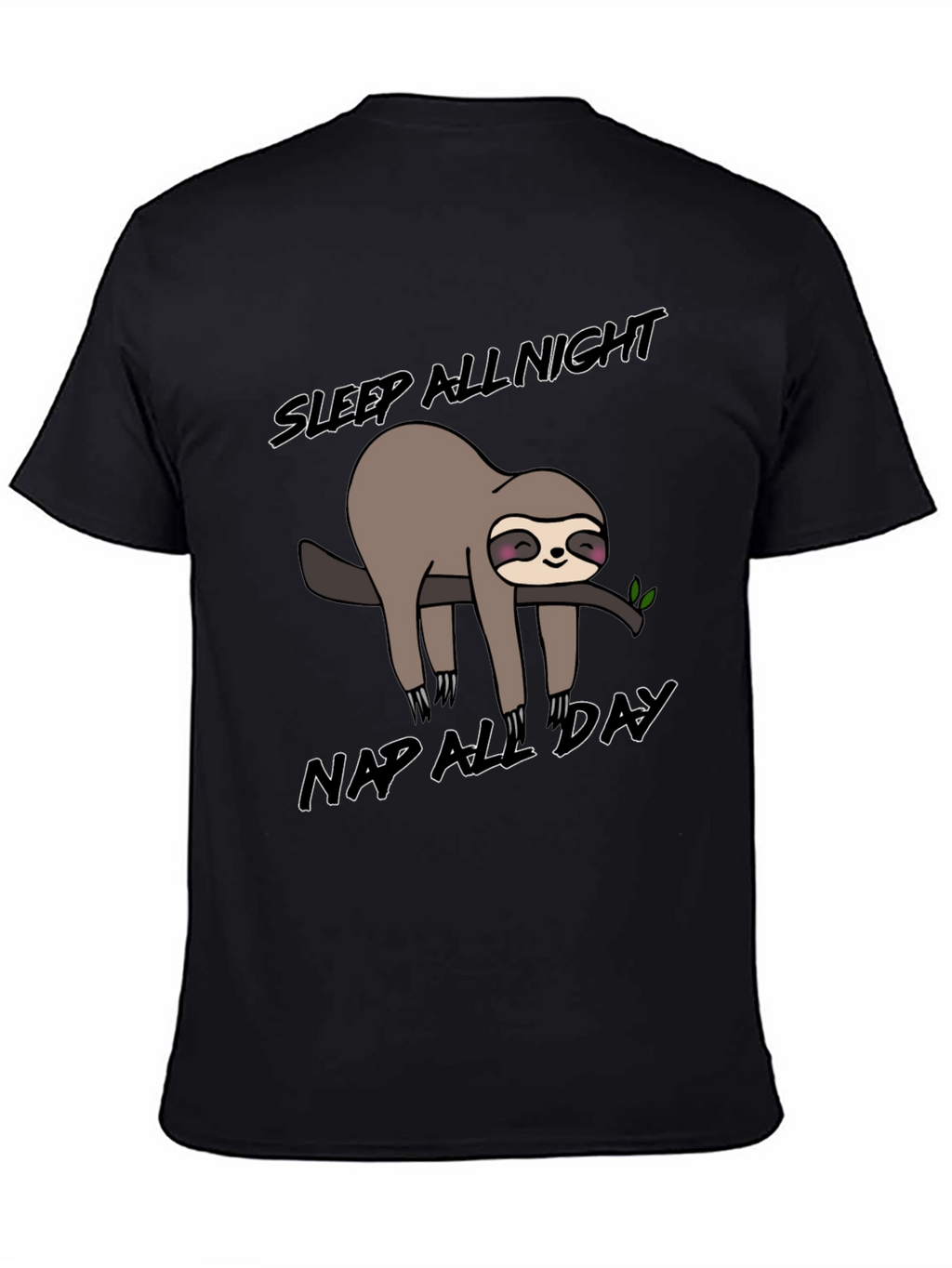 Sleepy Sloth Graphic T-Shirt: Nap All Day
