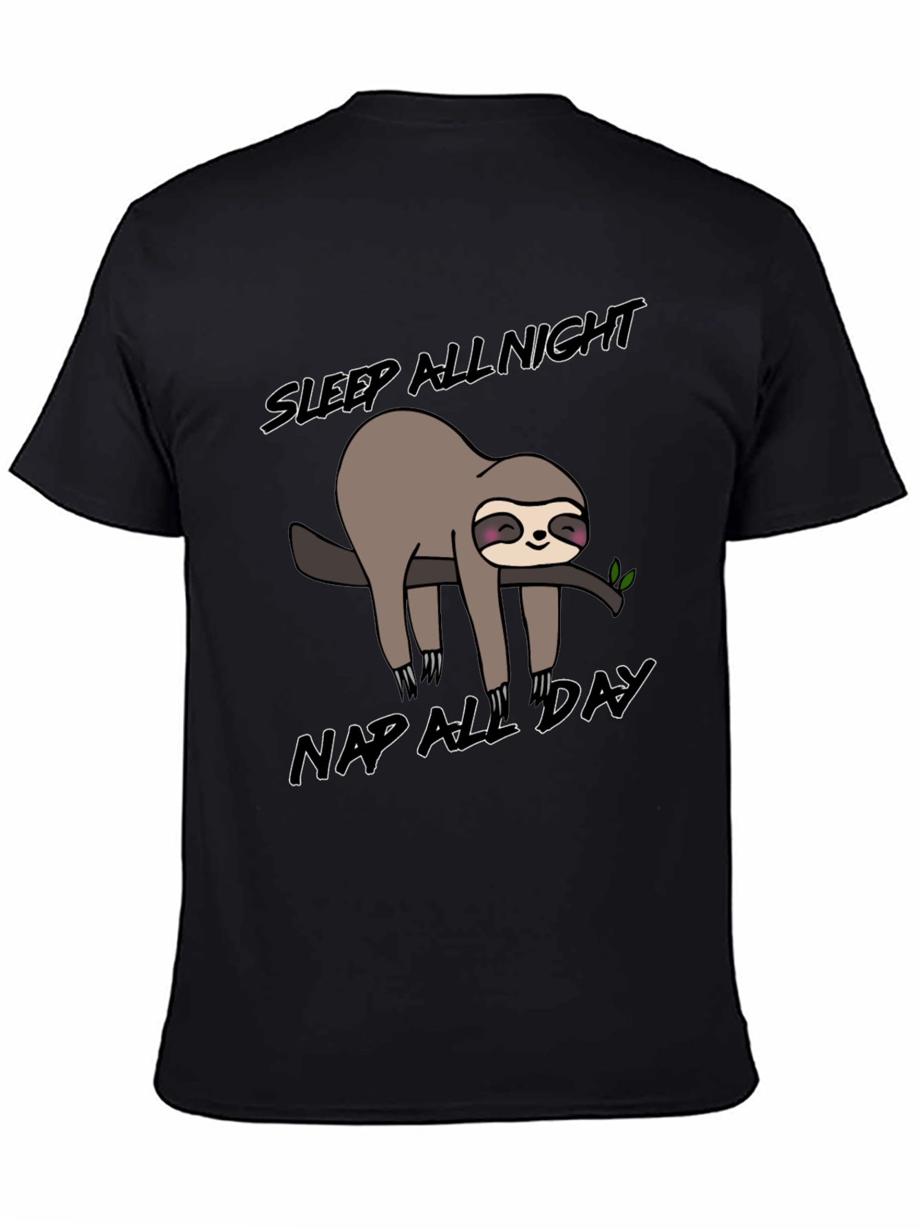 Sleepy Sloth Graphic T-Shirt: Nap All Day