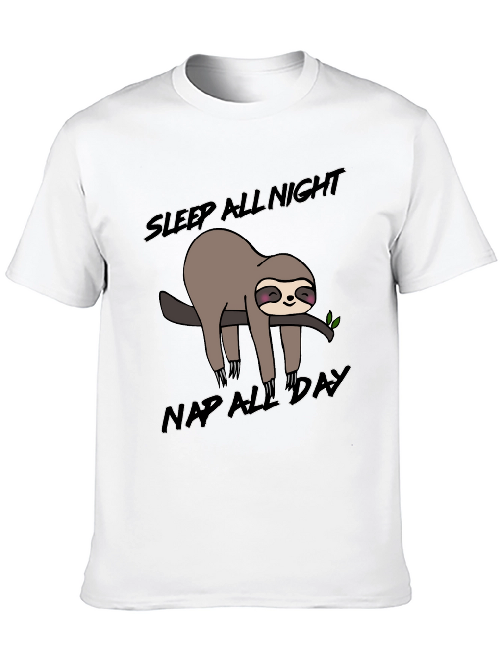 Sleepy Sloth Graphic T-Shirt: Nap All Day
