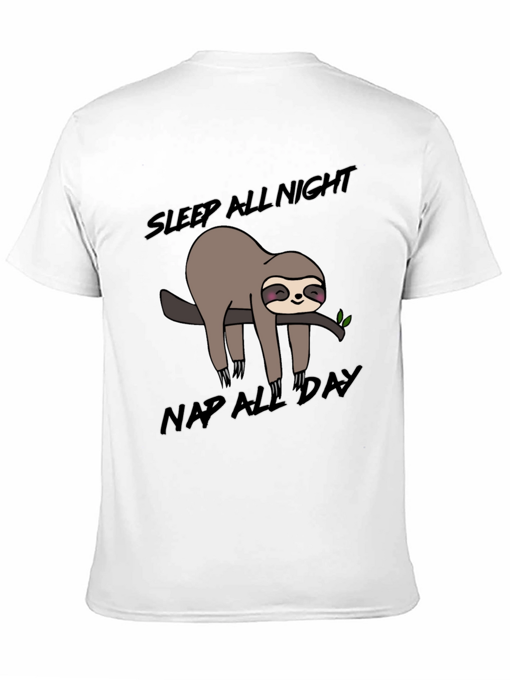 Sleepy Sloth Graphic T-Shirt: Nap All Day