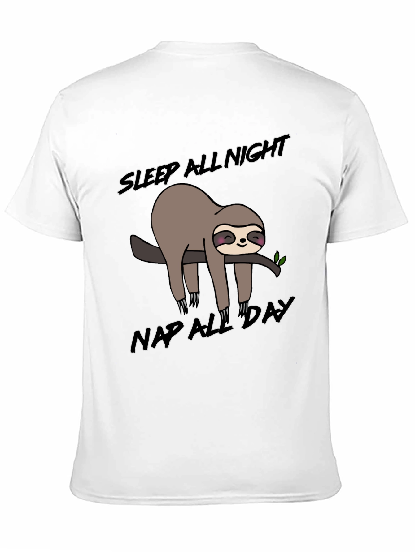 Sleepy Sloth Graphic T-Shirt: Nap All Day