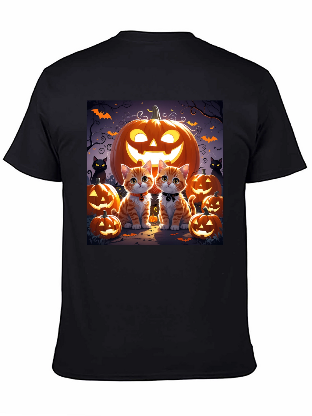 Halloween Cat Pumpkin T-Shirt