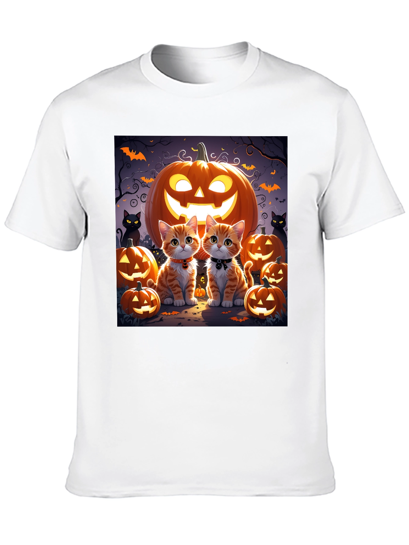 Halloween Cat Pumpkin T-Shirt