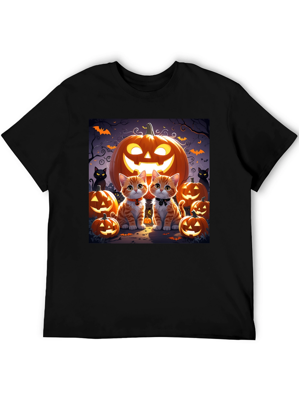 Halloween Cat Pumpkin T-Shirt