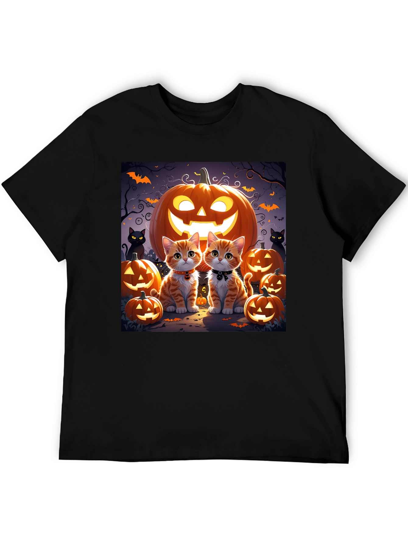 Halloween Cat Pumpkin T-Shirt
