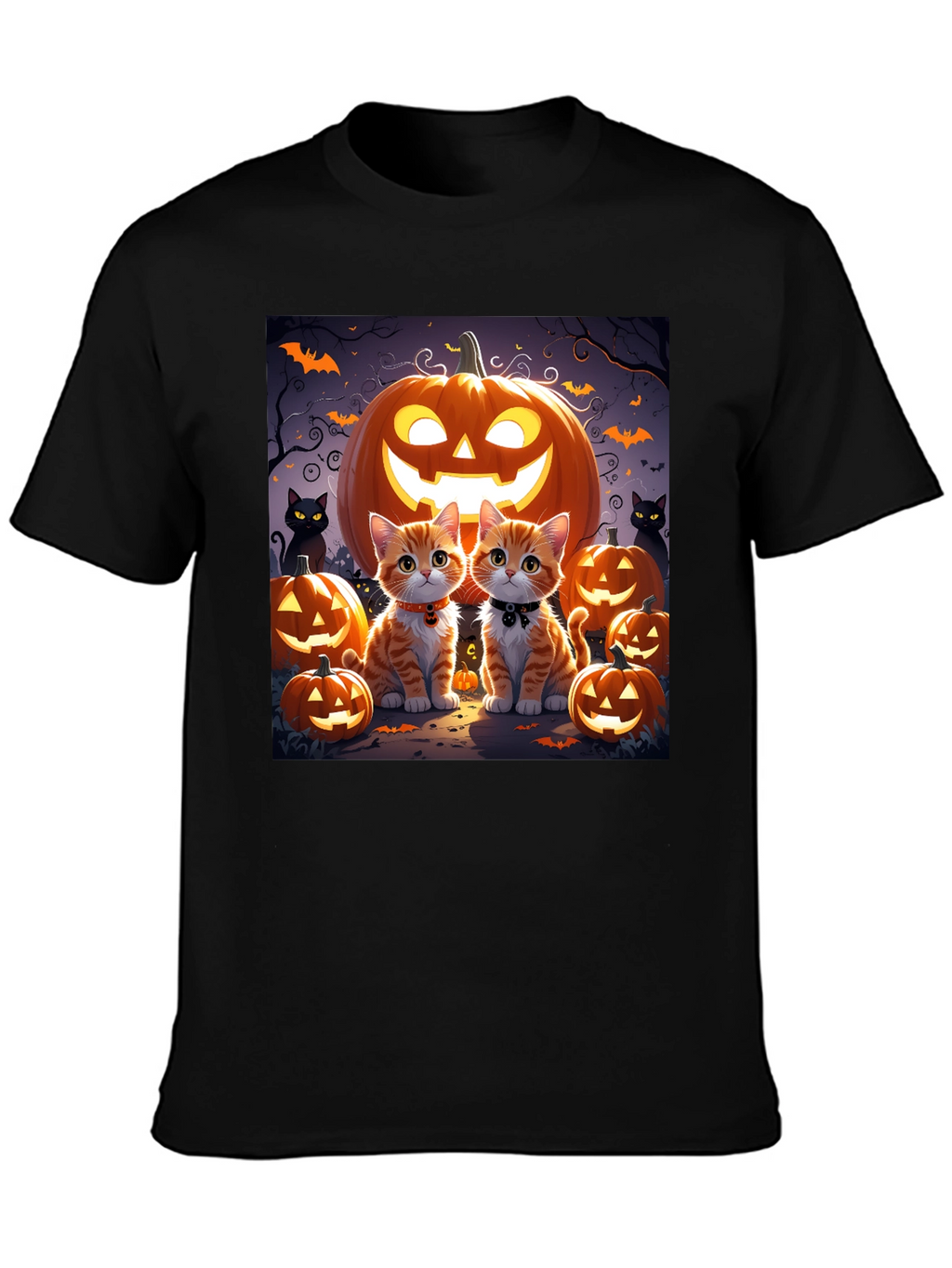 Halloween Cat Pumpkin T-Shirt