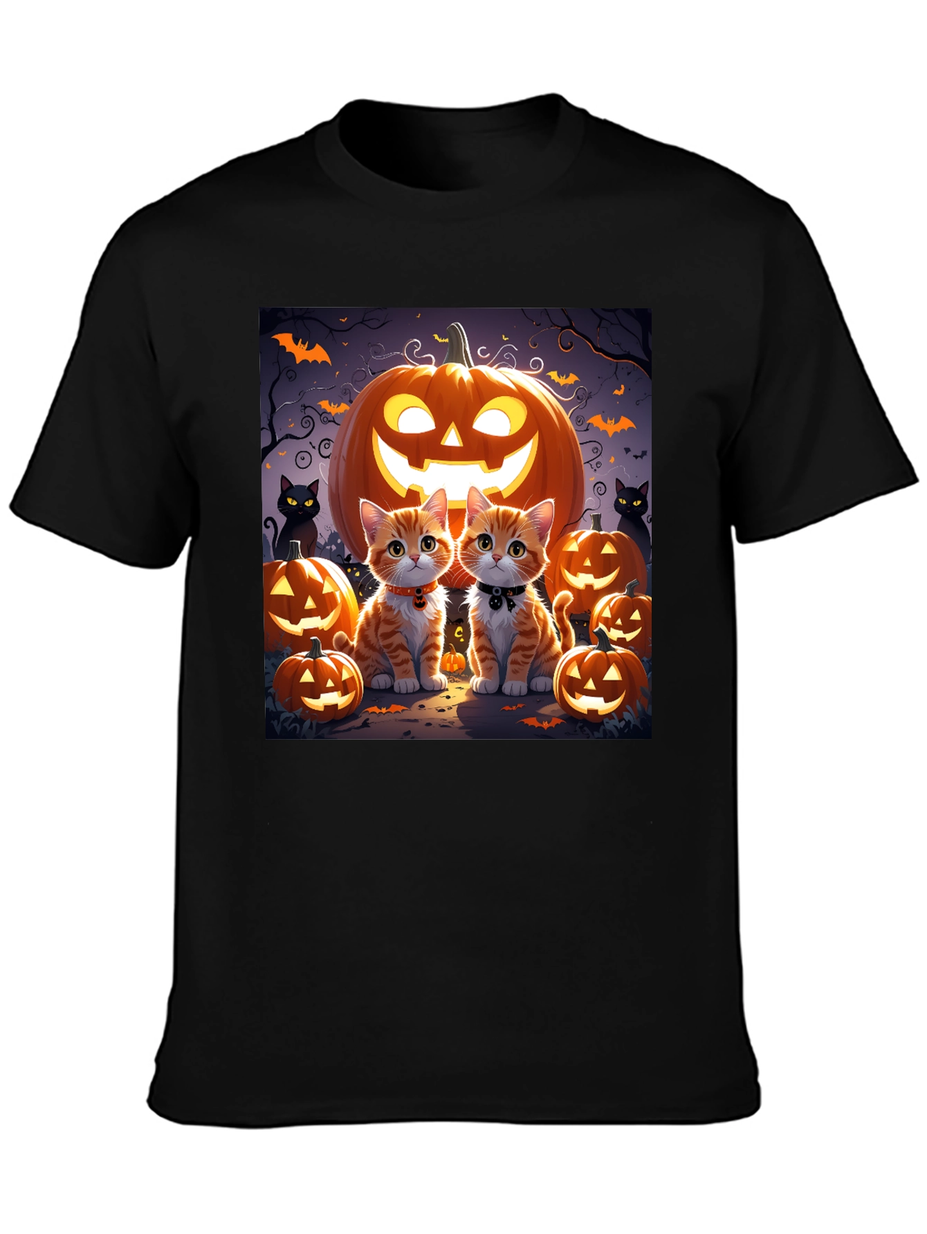 Halloween Cat Pumpkin T-Shirt