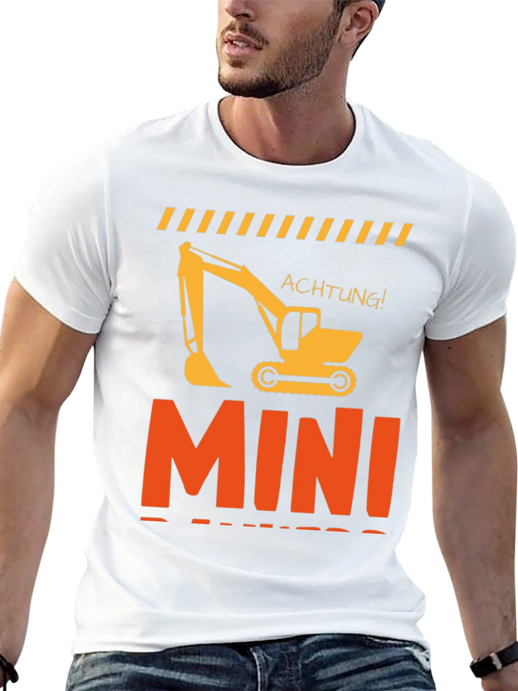 Mini Excavator T-Shirt Construction Worker Tee