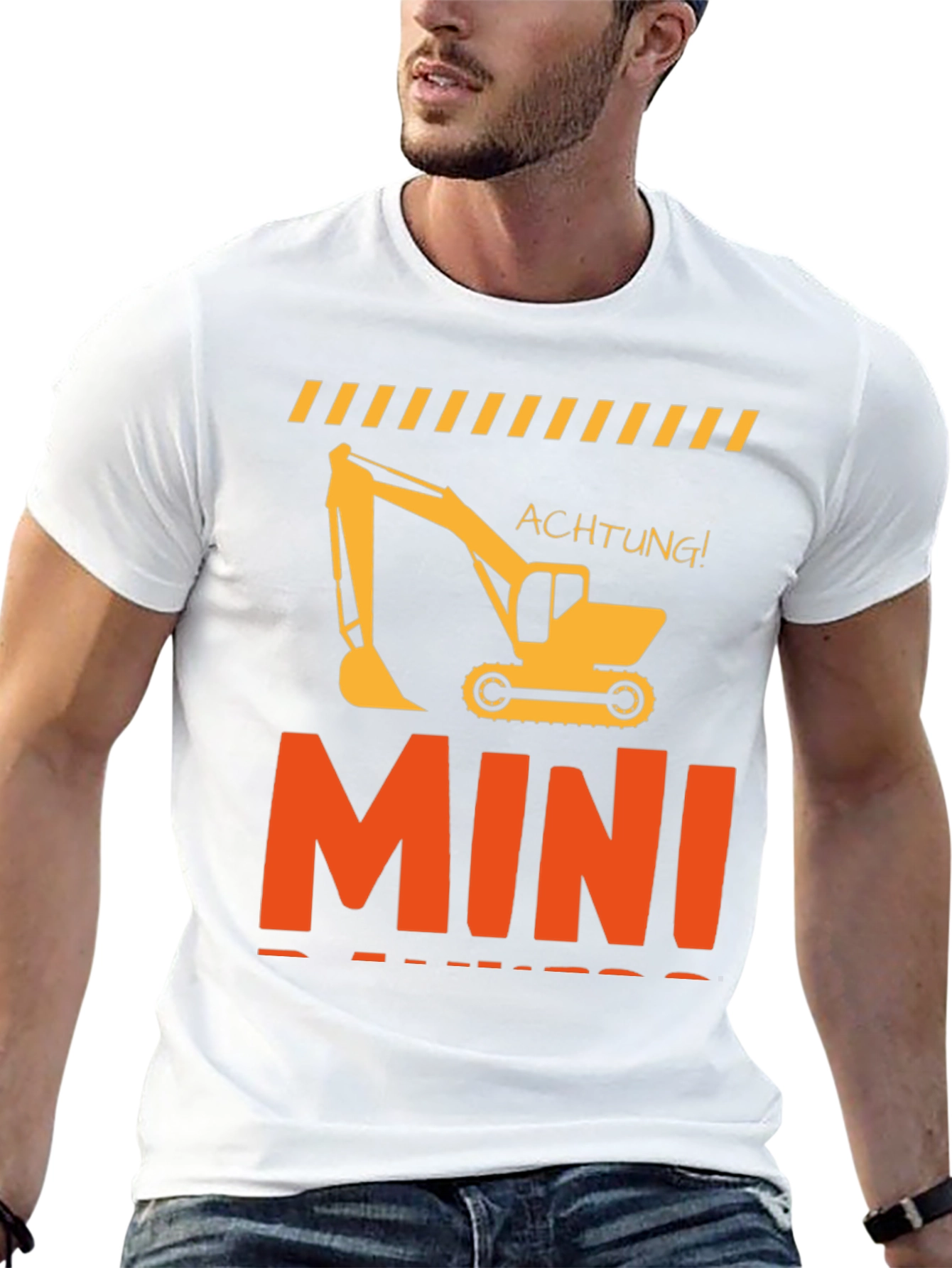 Mini Excavator T-Shirt Construction Worker Tee