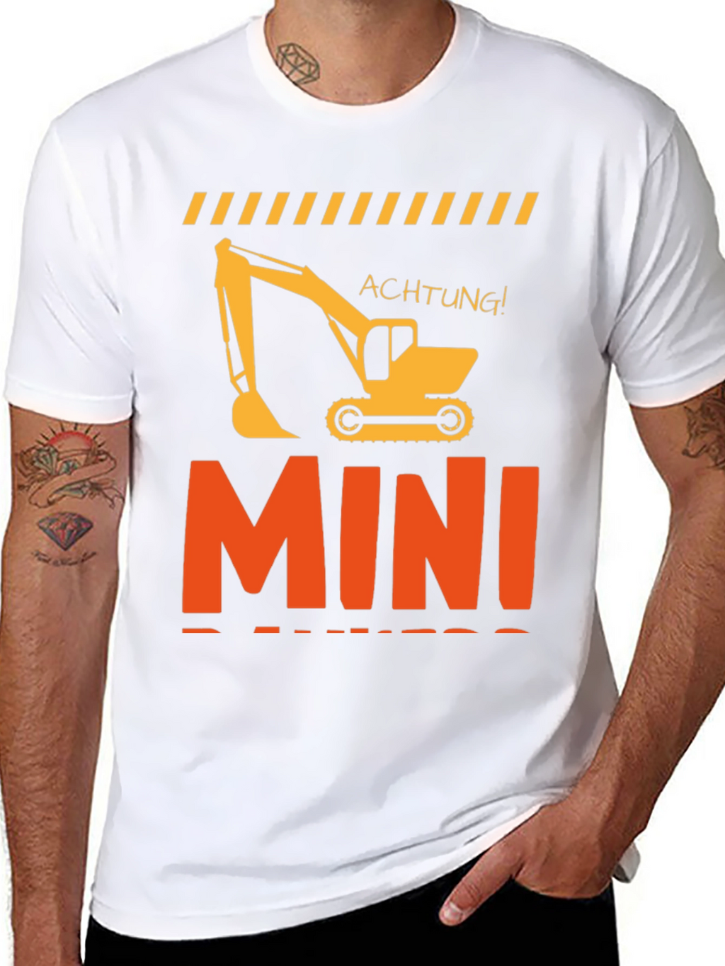 Mini Excavator T-Shirt Construction Worker Tee