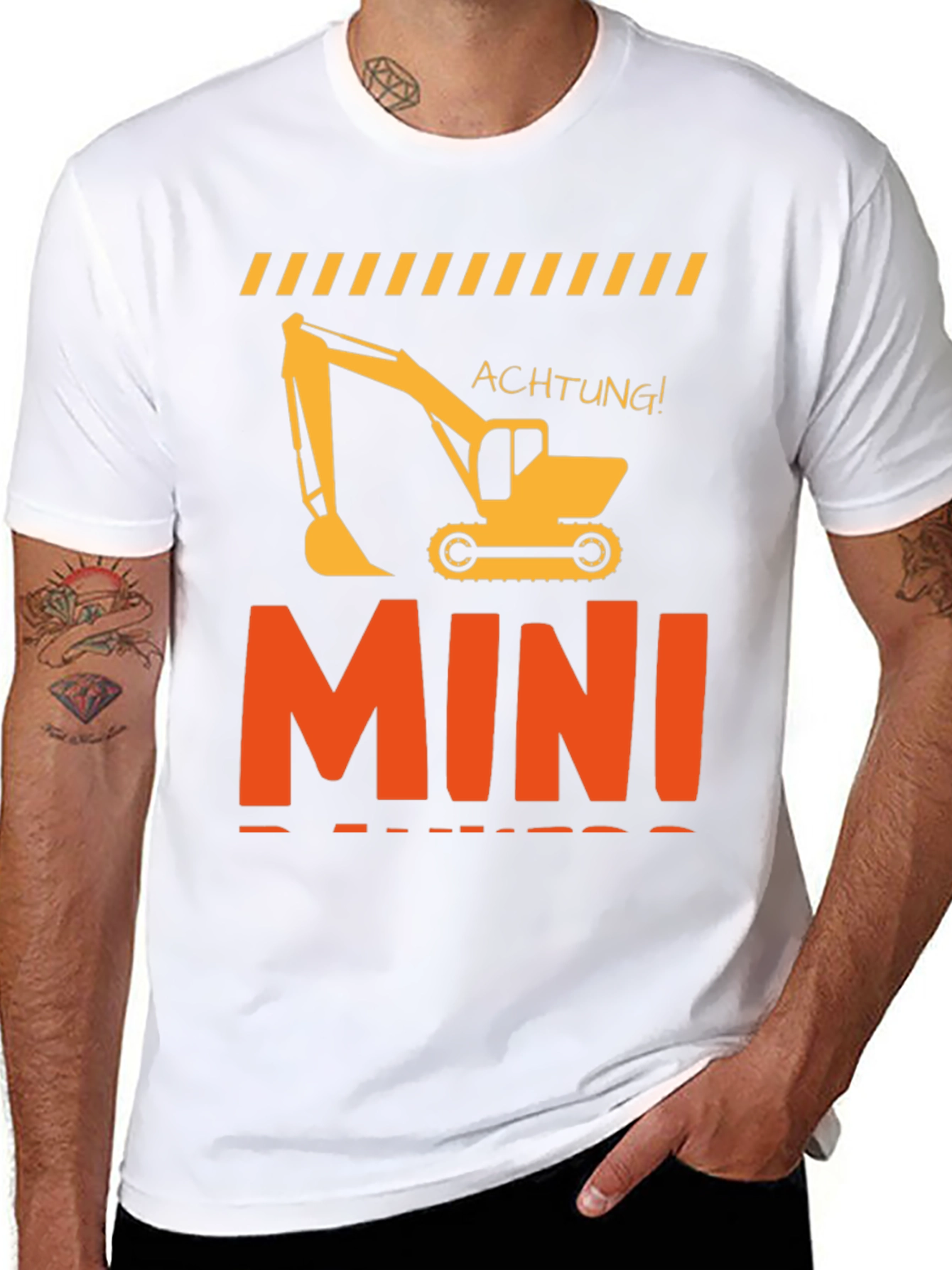 Mini Excavator T-Shirt Construction Worker Tee