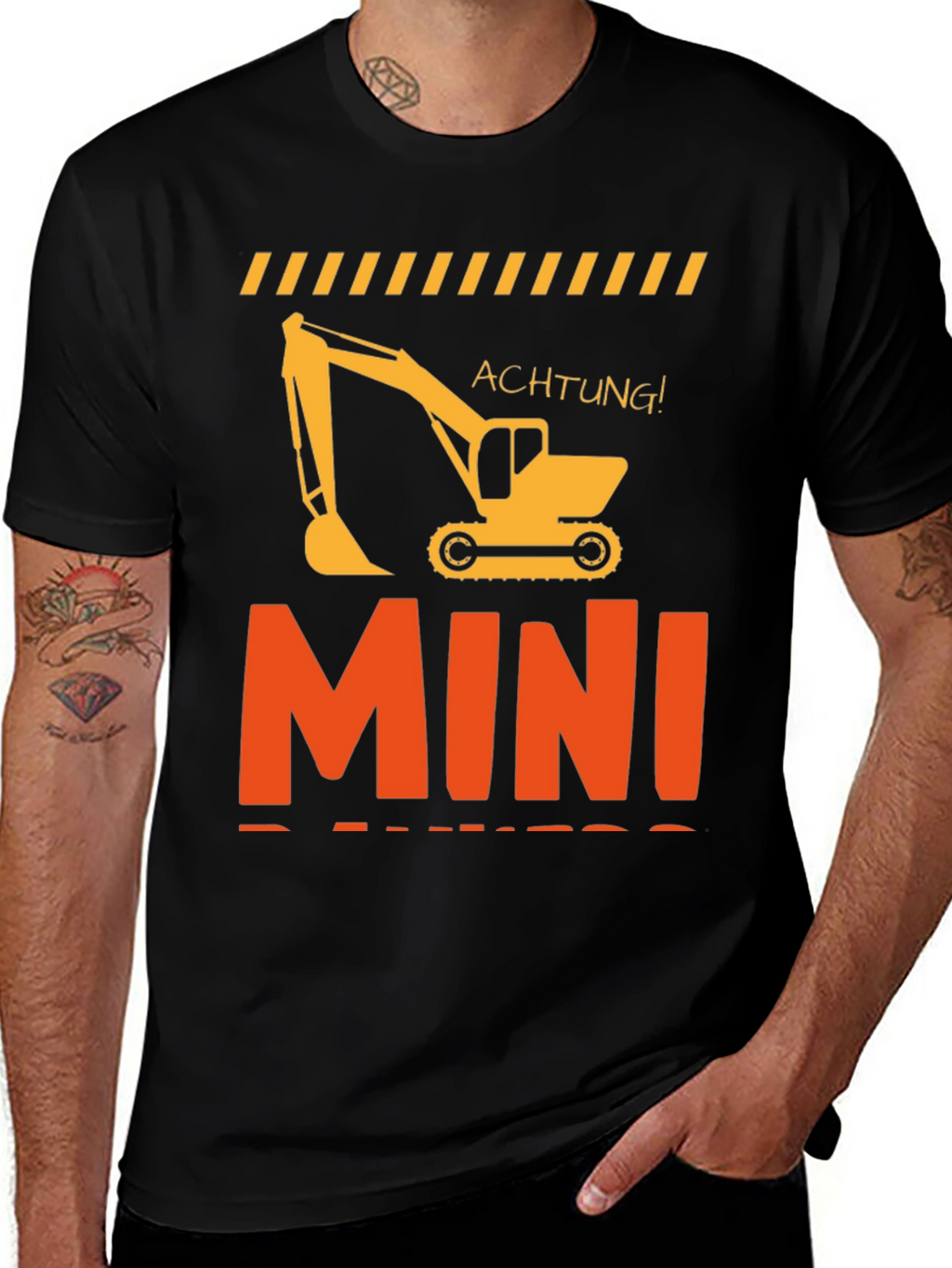 Mini Excavator T-Shirt Construction Worker Tee