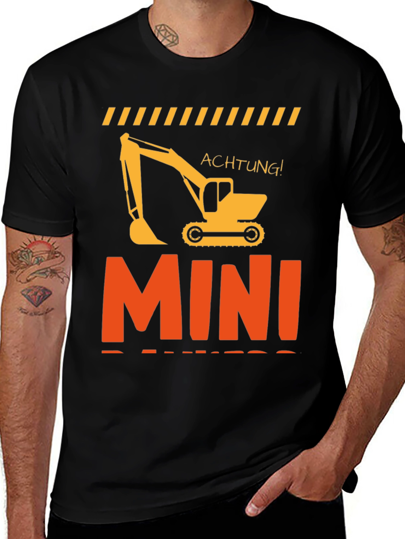 Mini Excavator T-Shirt Construction Worker Tee
