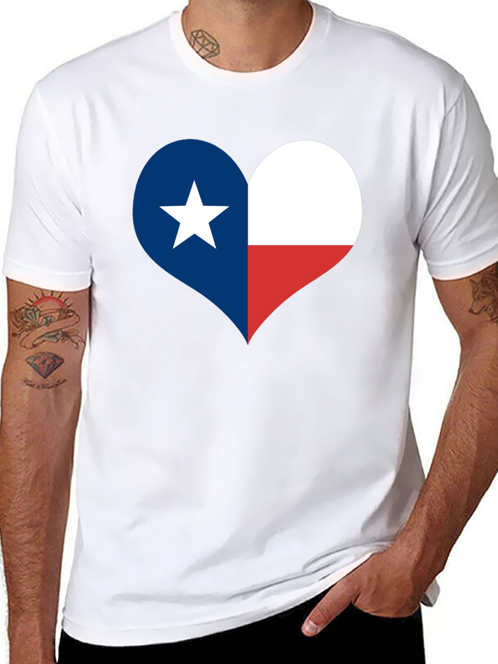 Texas Flag Heart T-Shirt - Lone Star State Pride