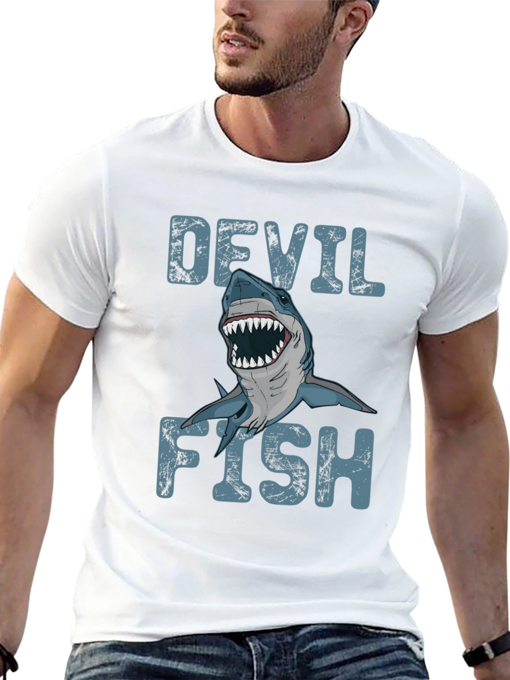 Devil Fish Graphic T-Shirt - Mens Black Tee