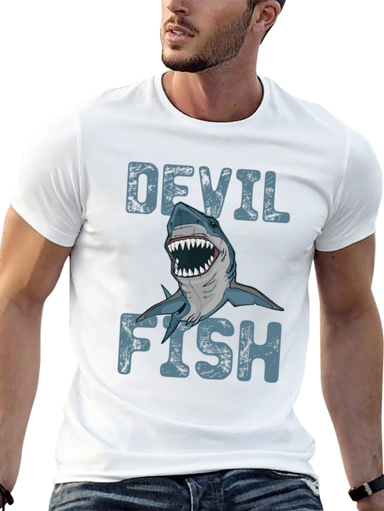 Devil Fish Graphic T-Shirt - Mens Black Tee