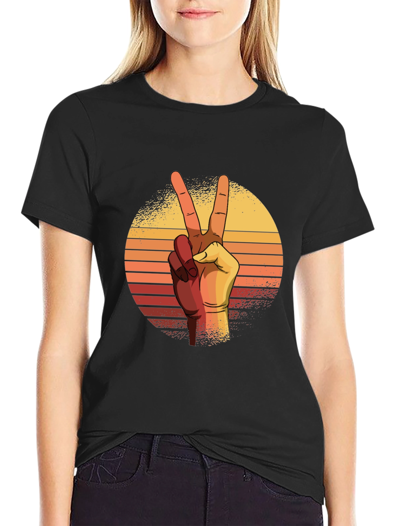 Retro Peace Sign T-Shirt - Vintage Style Tee