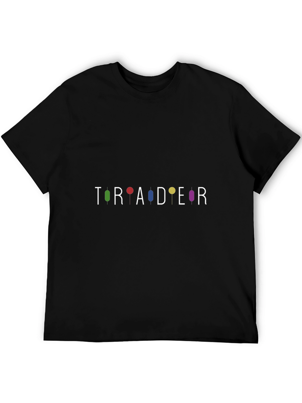 Trader Candlestick Chart T-Shirt - Black Cotton Blend