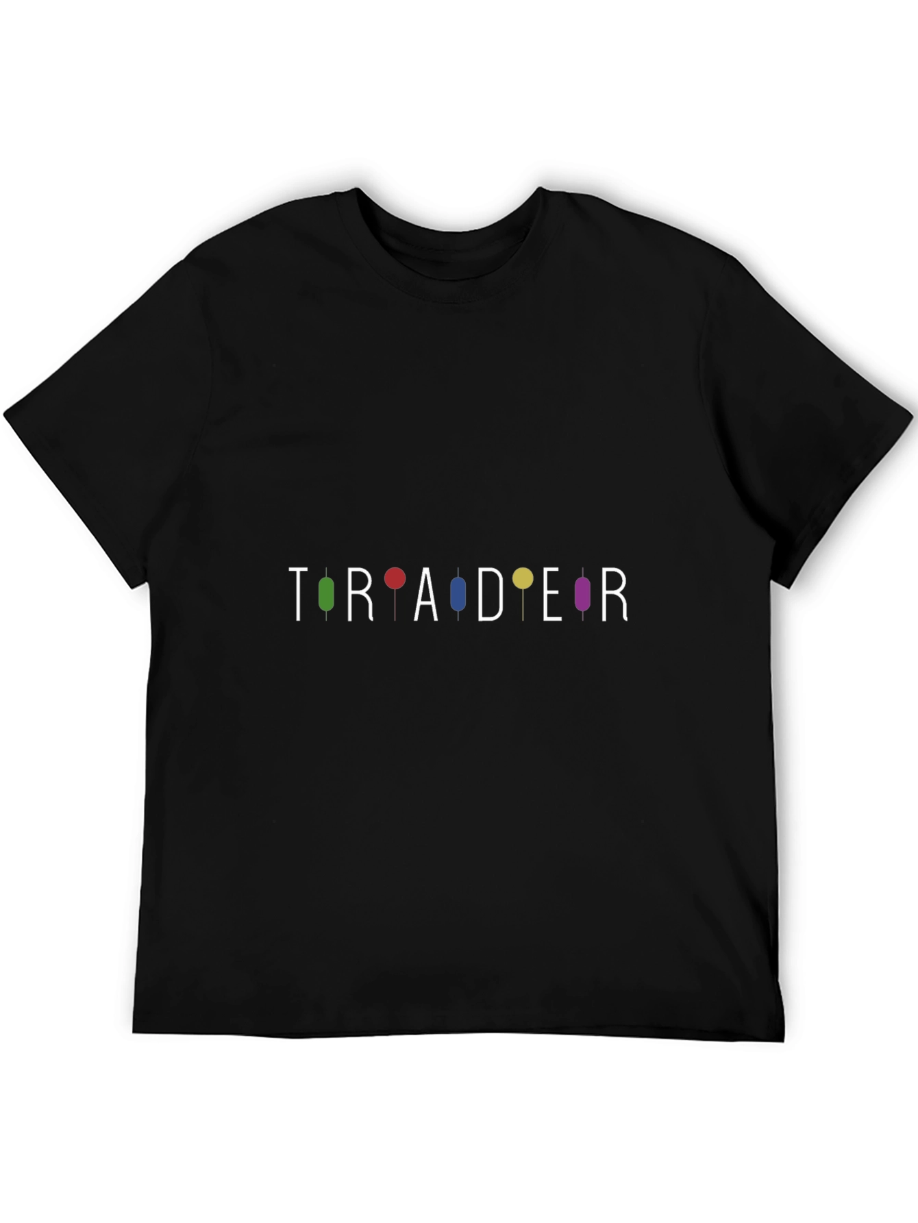 Trader Candlestick Chart T-Shirt - Black Cotton Blend