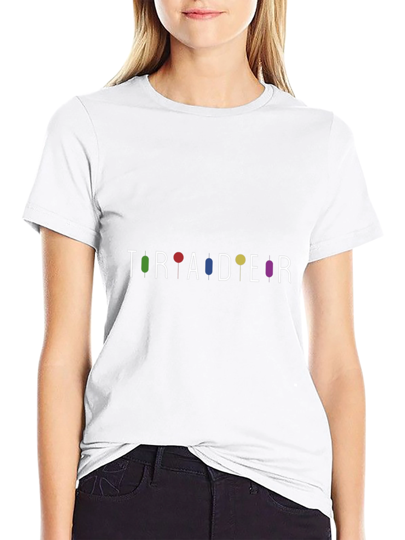 Trader Candlestick Chart T-Shirt - Black Cotton Blend