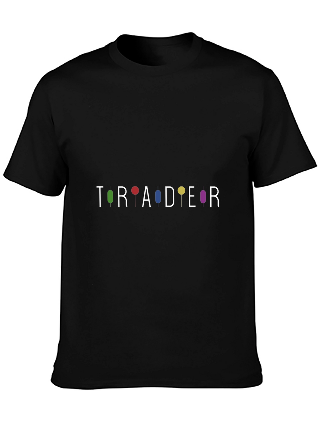 Trader Candlestick Chart T-Shirt - Black Cotton Blend