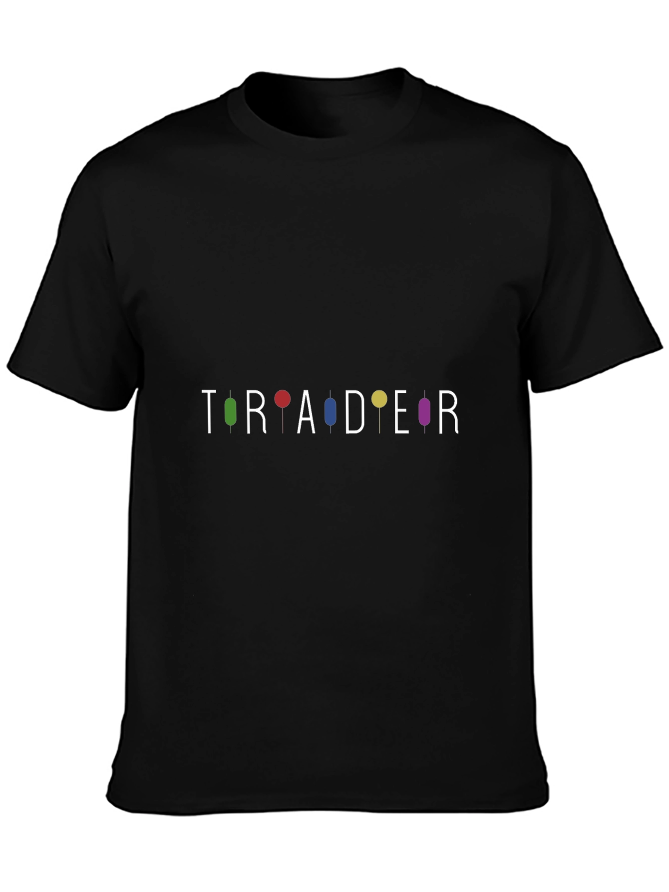 Trader Candlestick Chart T-Shirt - Black Cotton Blend