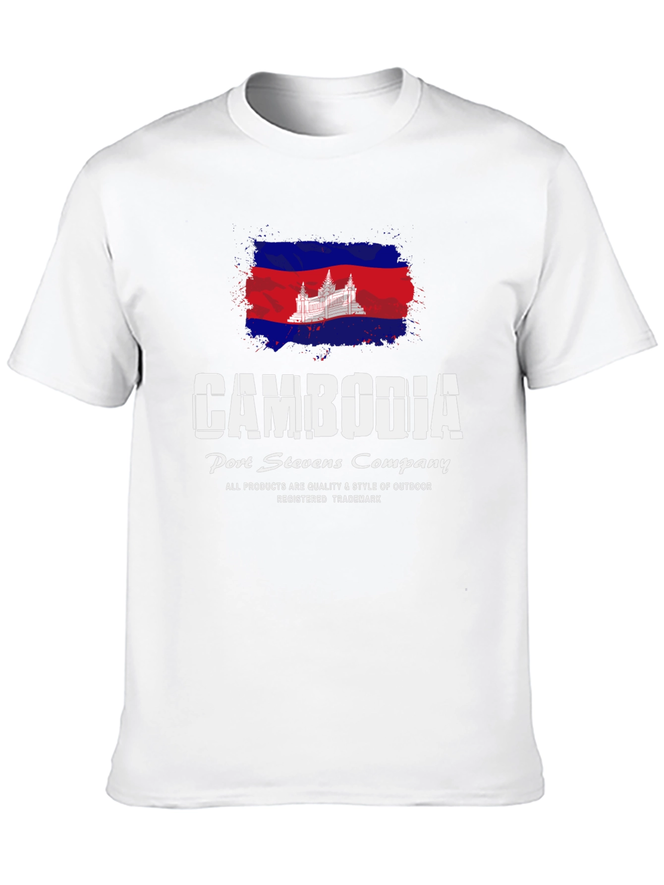 Cambodia Flag Graphic Tee - Port Stevens Company