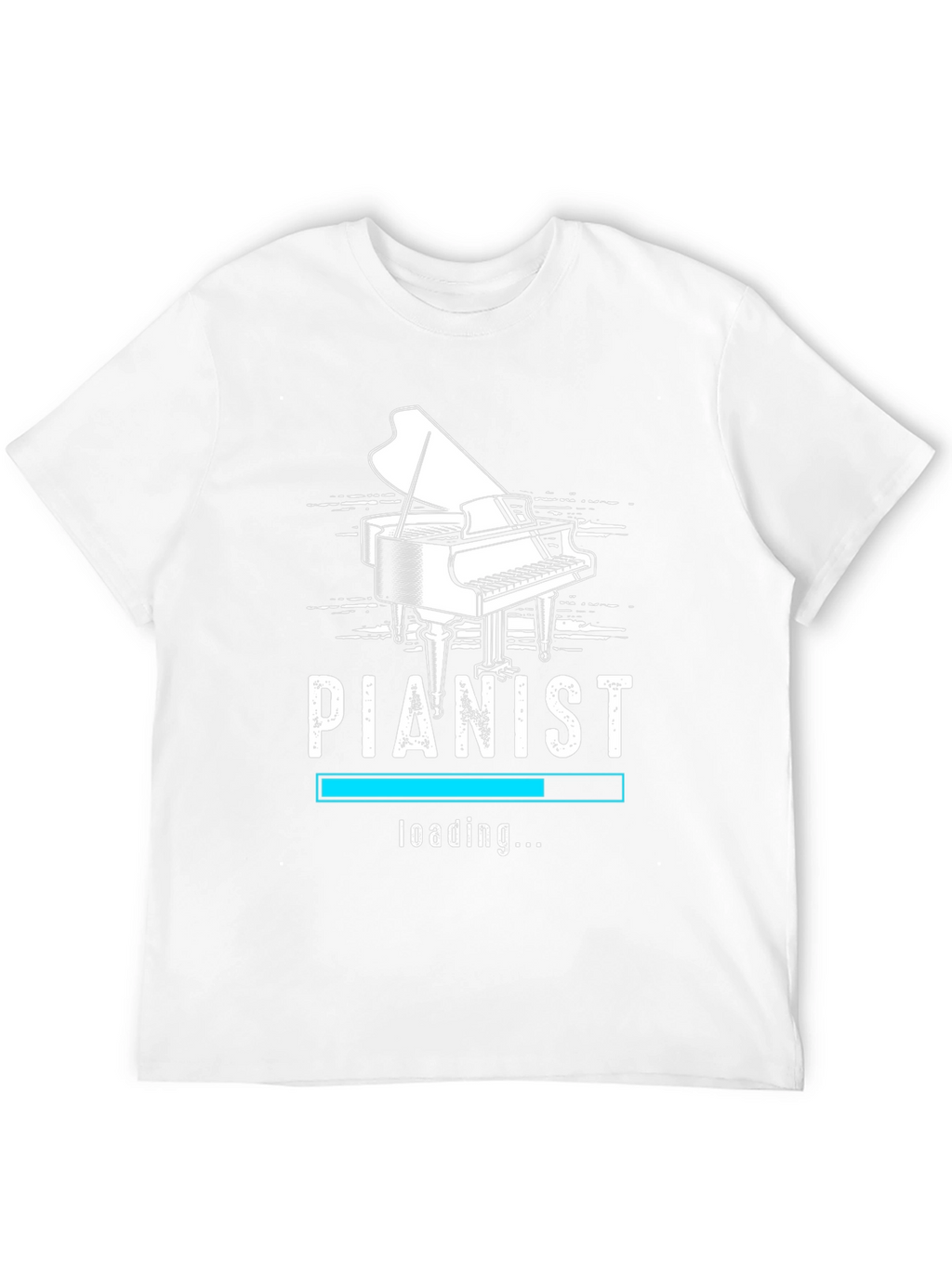 Pianist Loading Black Graphic T-Shirt