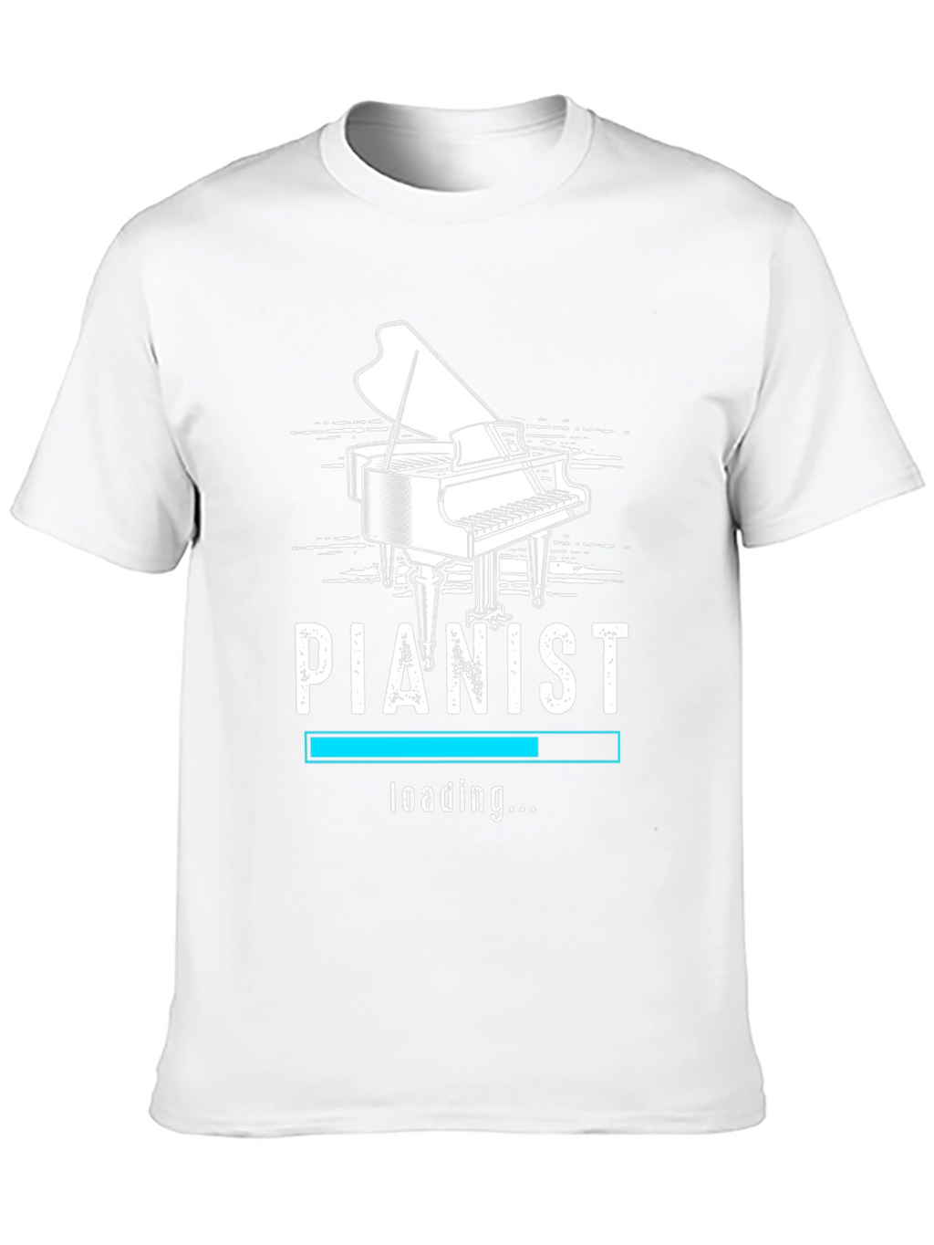Pianist Loading Black Graphic T-Shirt
