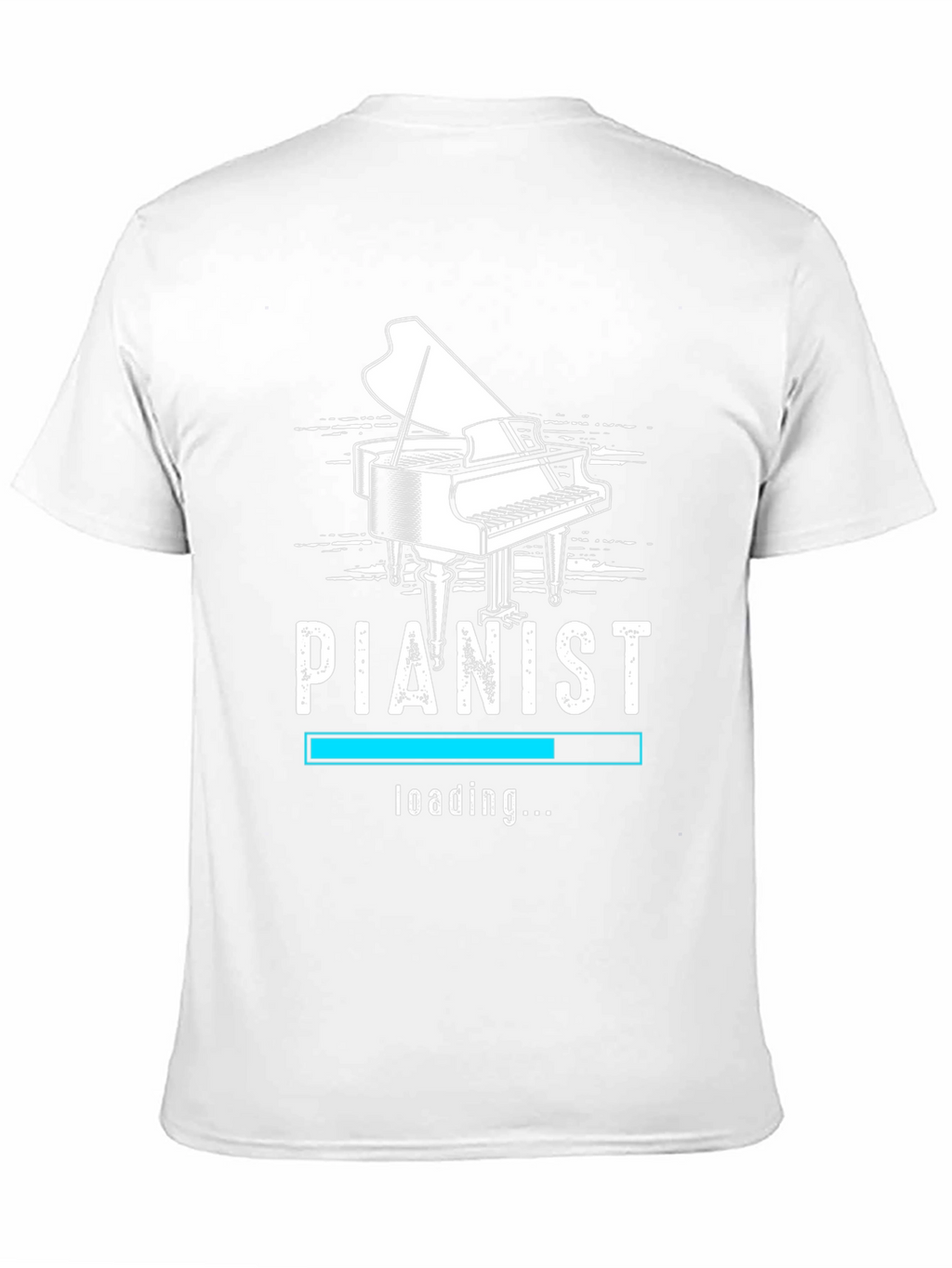 Pianist Loading Black Graphic T-Shirt