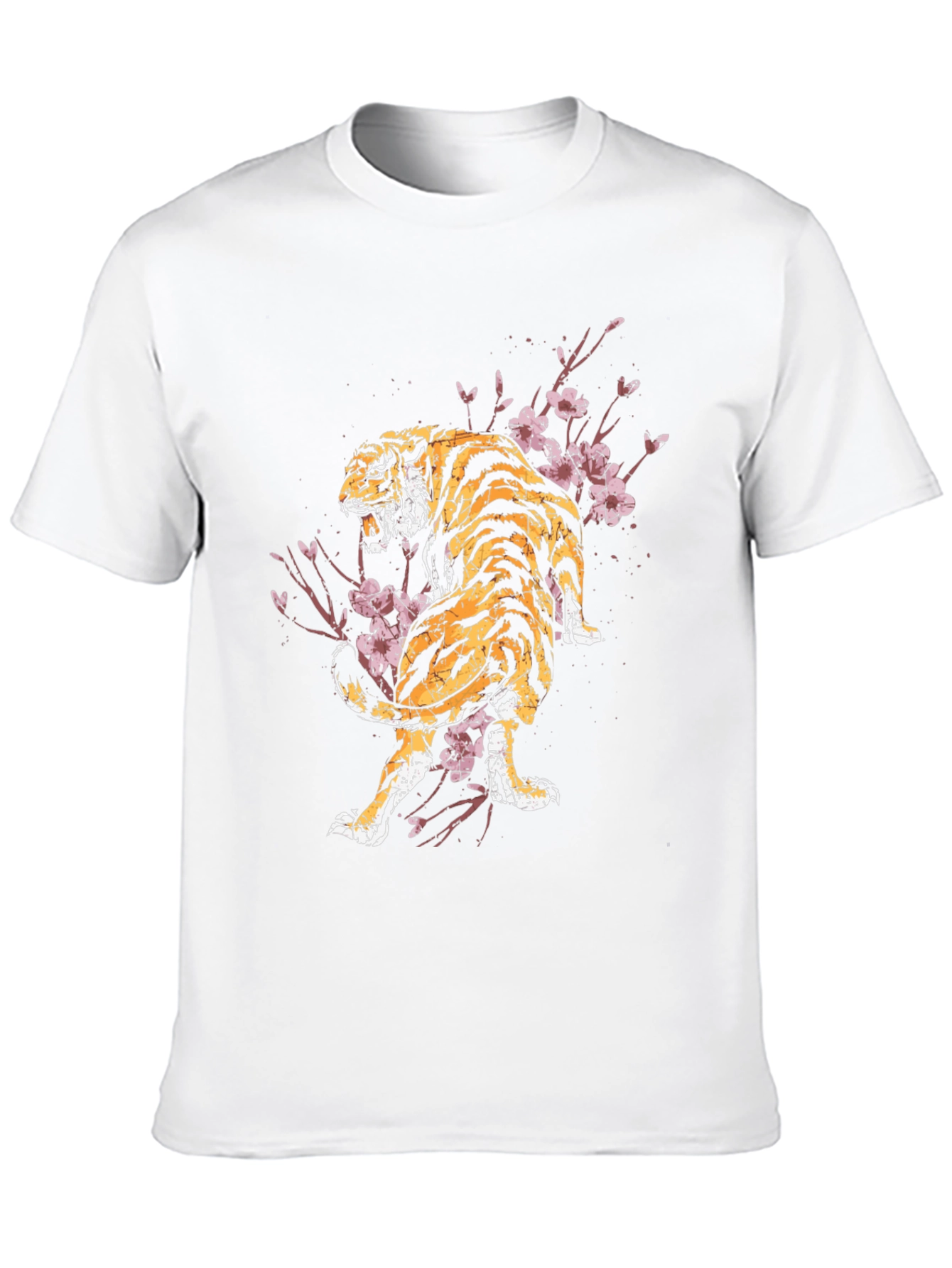 Tiger & Cherry Blossom Graphic T-Shirt
