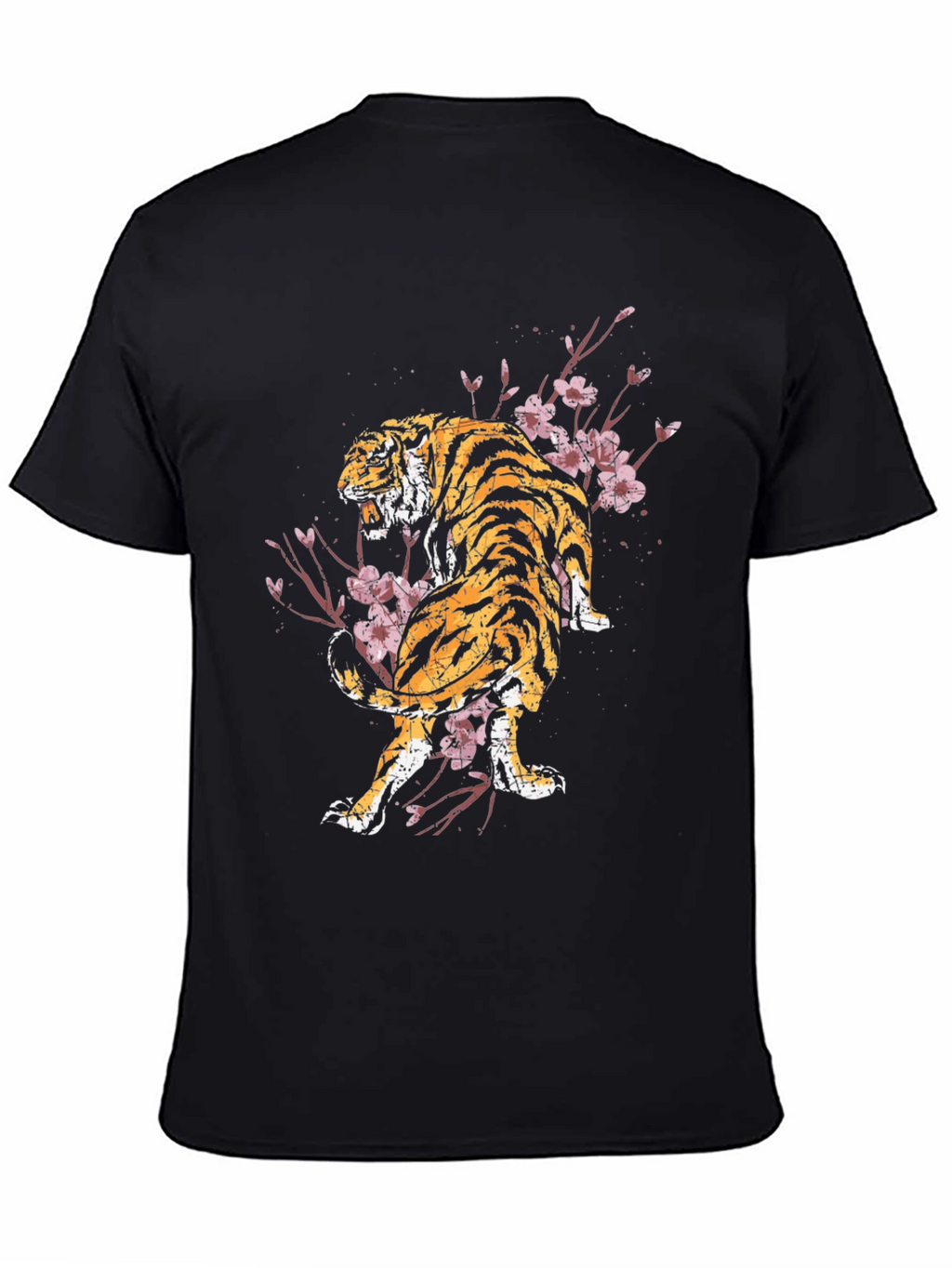 Tiger & Cherry Blossom Graphic T-Shirt