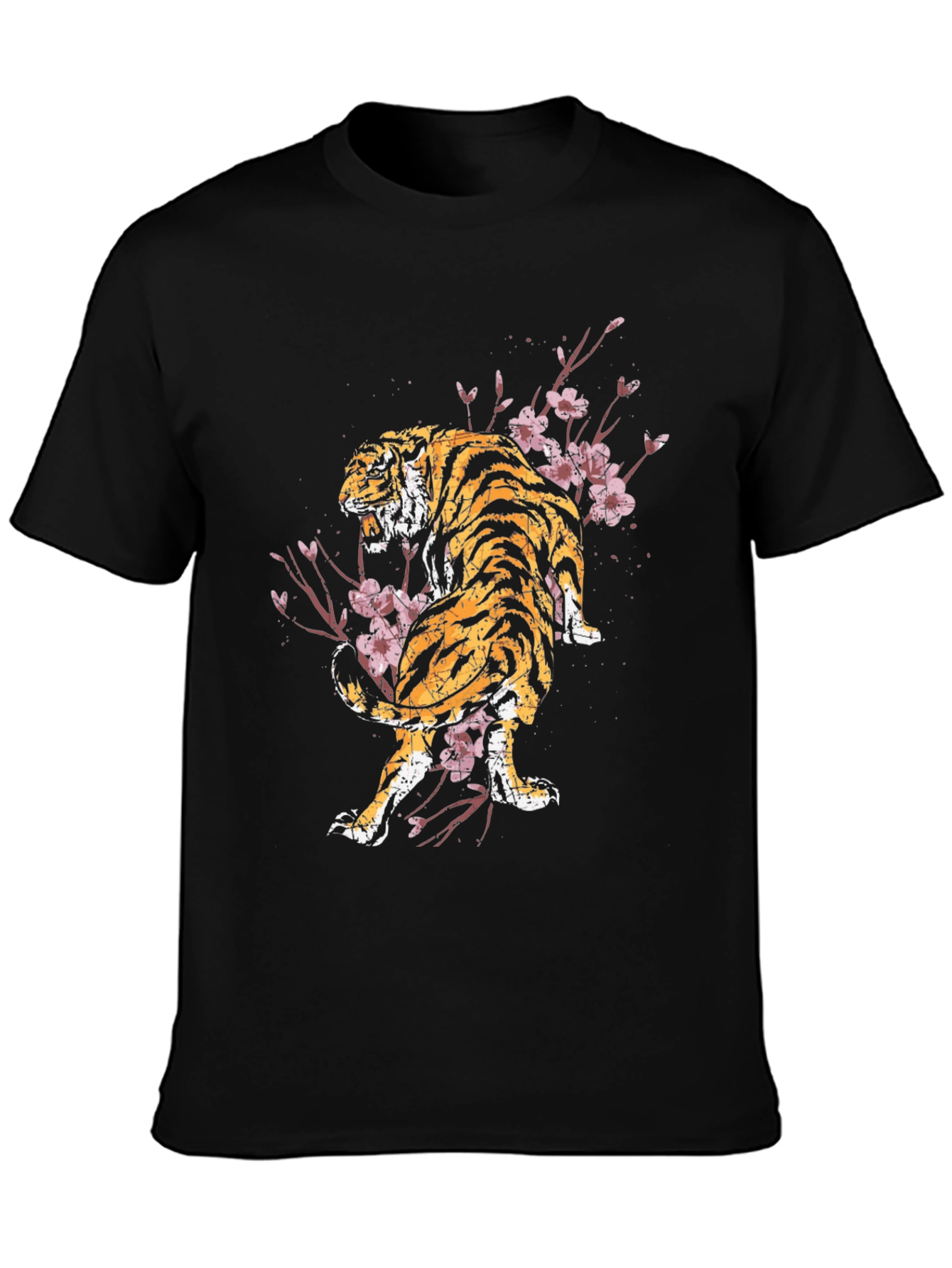 Tiger & Cherry Blossom Graphic T-Shirt