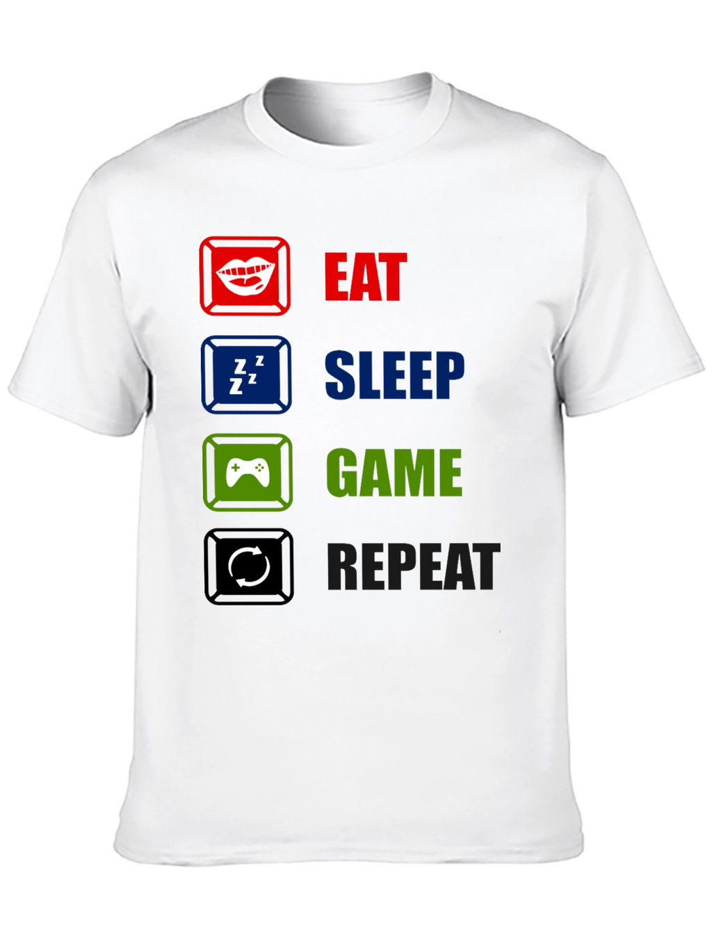 Eat Sleep Game Repeat Gamer T-Shirt