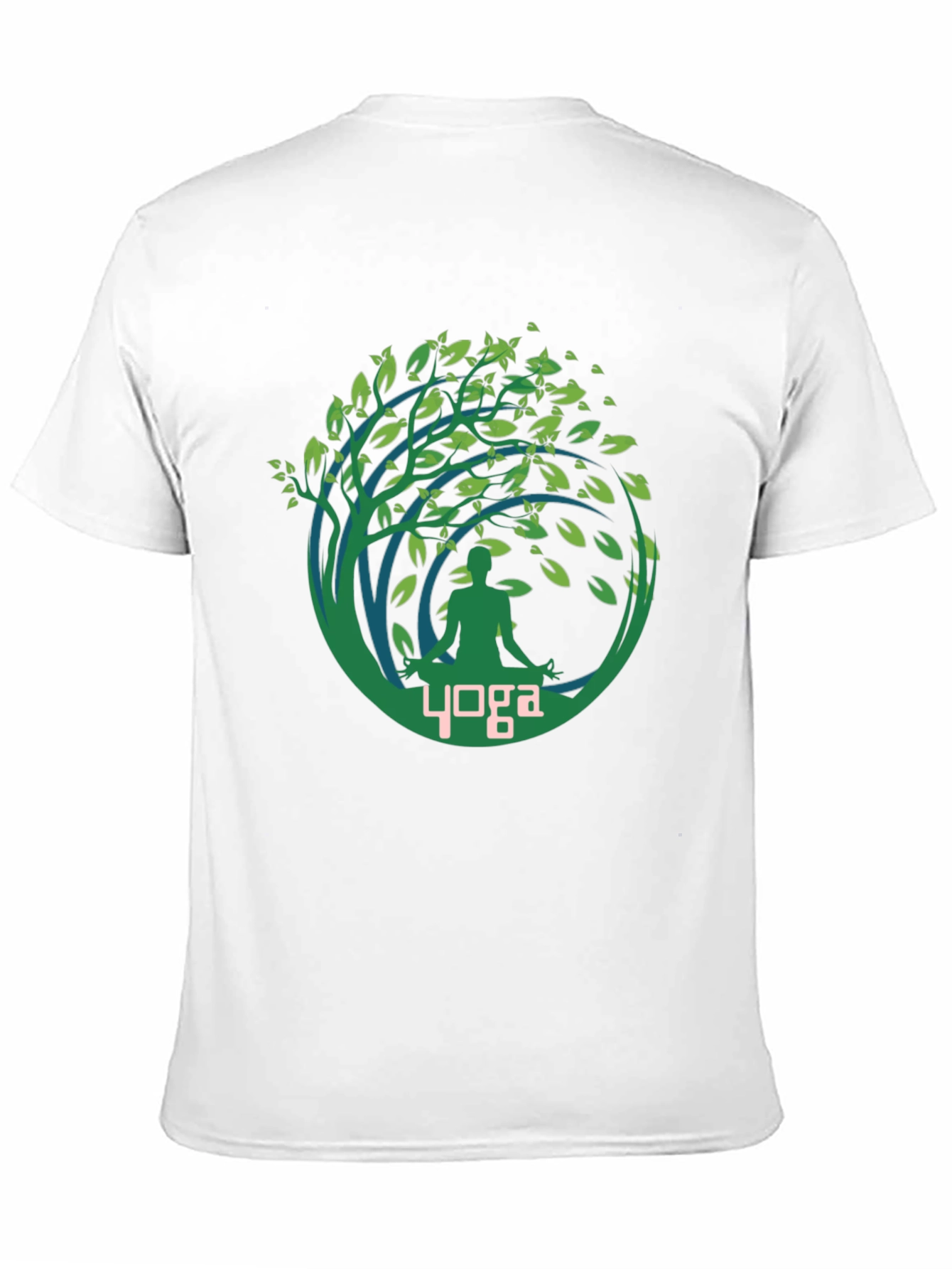Yoga Tree T-Shirt Black Cotton