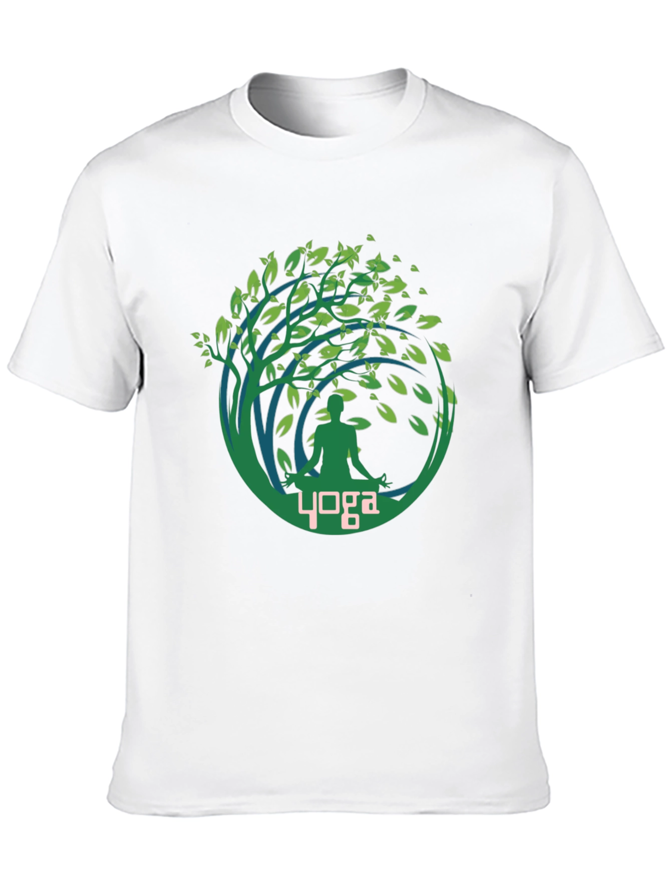 Yoga Tree T-Shirt Black Cotton
