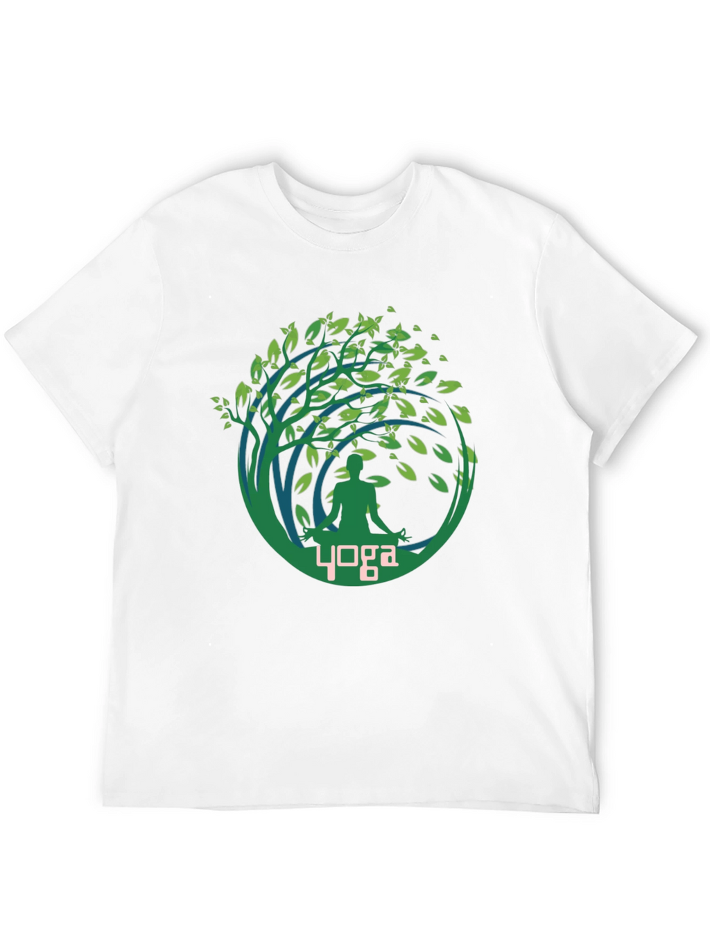 Yoga Tree T-Shirt Black Cotton
