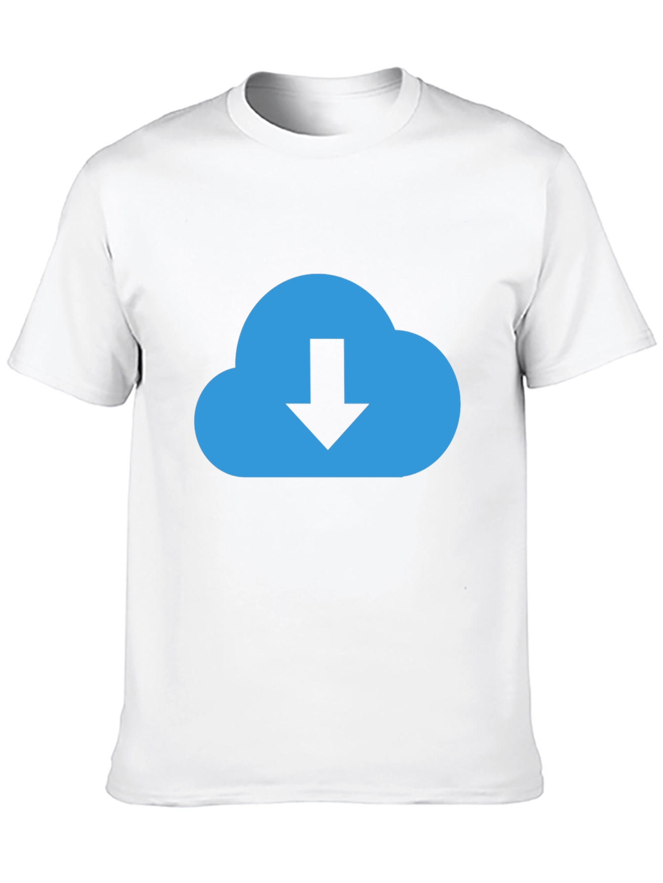 Cloud Download Graphic Tee - Stylish Black T-Shirt