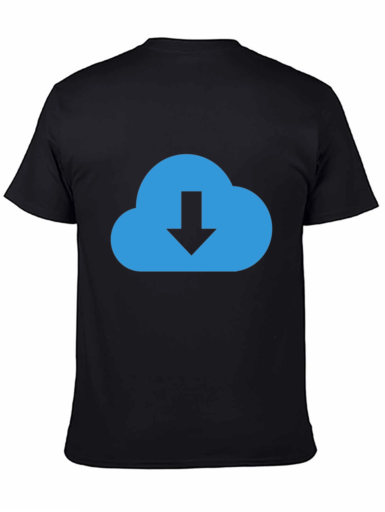 Cloud Download Graphic Tee - Stylish Black T-Shirt