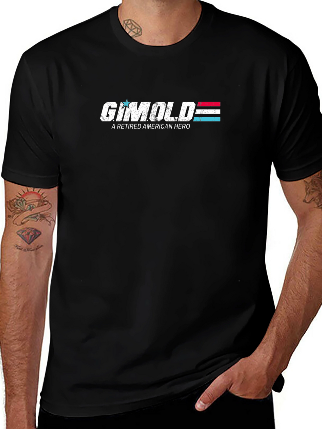 Gimold Retired American Hero Graphic T-Shirt