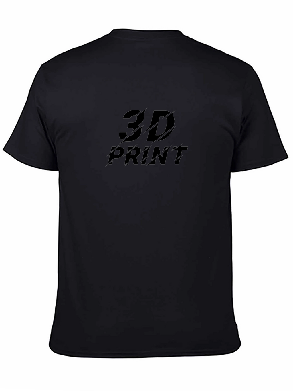 Mens 3D Print Black T-Shirt - Stylish Casual Tee