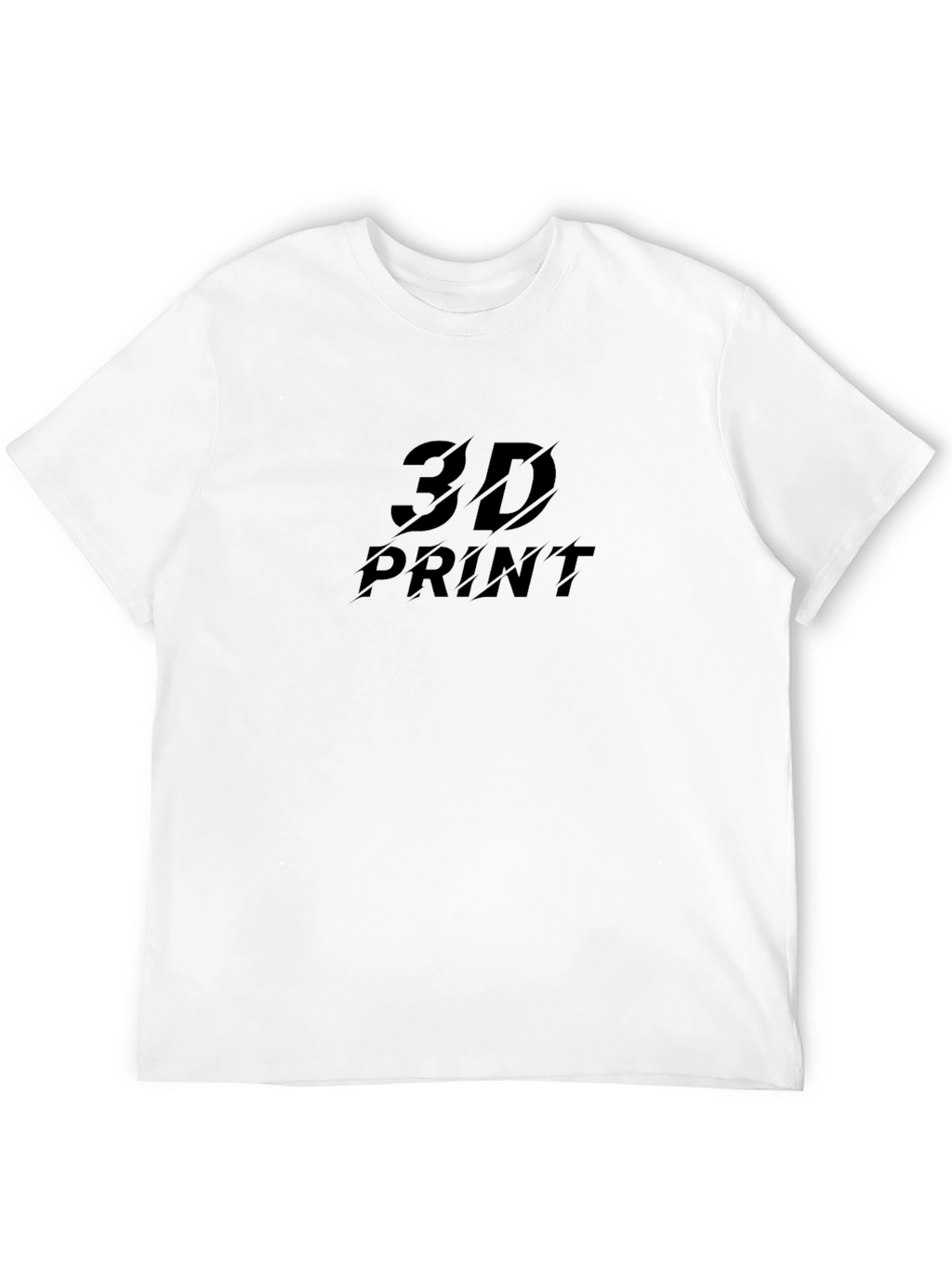 Mens 3D Print Black T-Shirt - Stylish Casual Tee