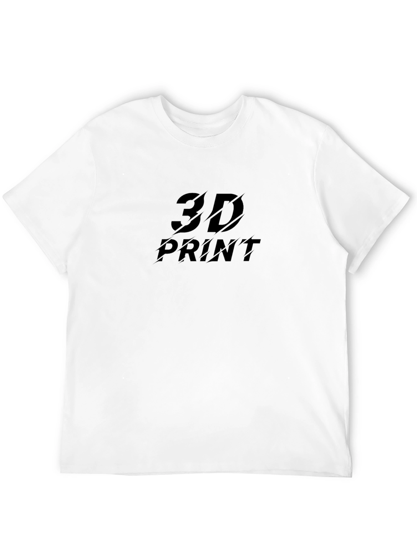 Mens 3D Print Black T-Shirt - Stylish Casual Tee