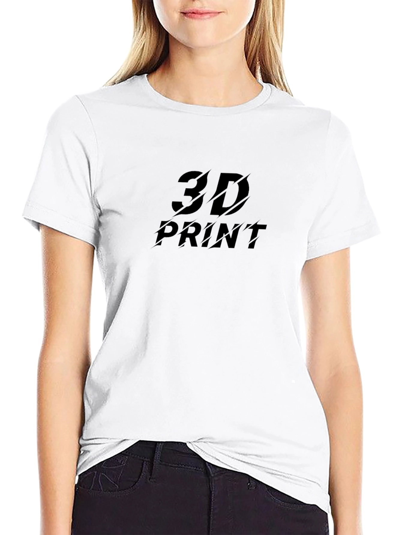 Mens 3D Print Black T-Shirt - Stylish Casual Tee