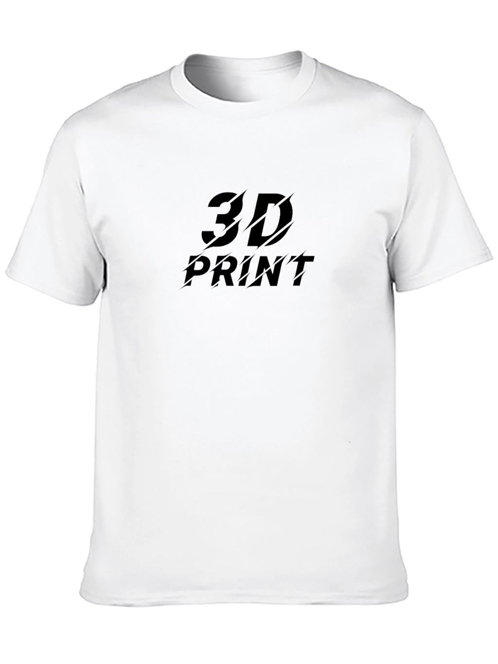 Mens 3D Print Black T-Shirt - Stylish Casual Tee