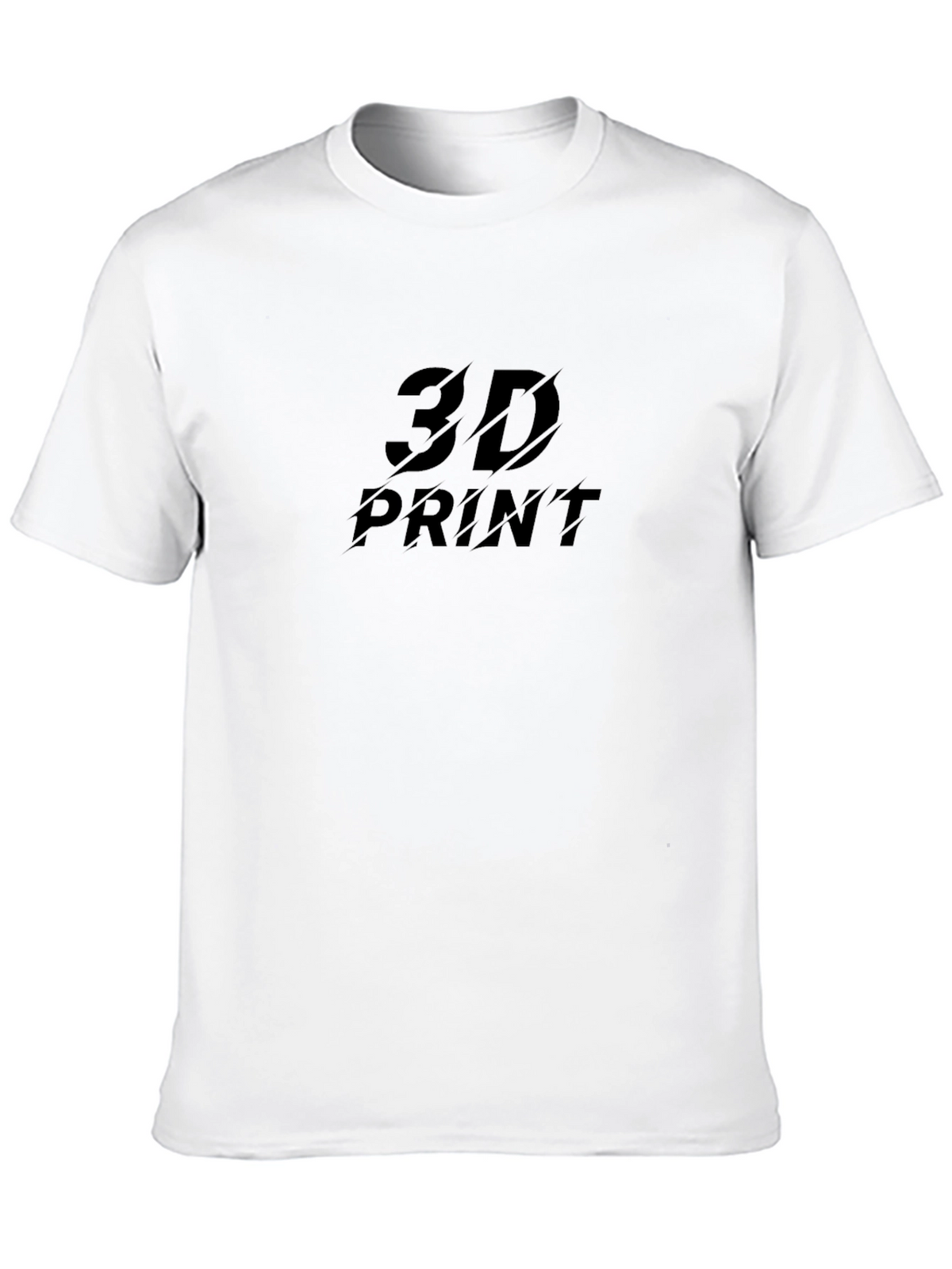 Mens 3D Print Black T-Shirt - Stylish Casual Tee