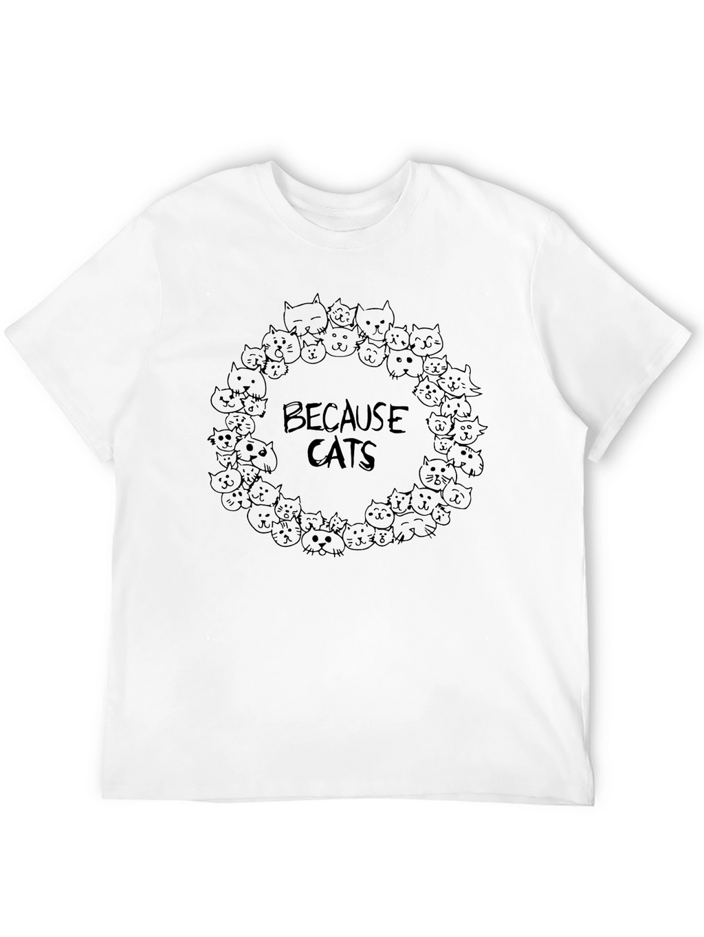 Because Cats Black Graphic Tee