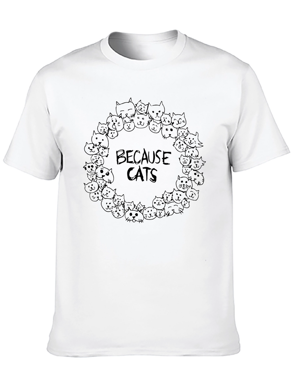 Because Cats Black Graphic Tee